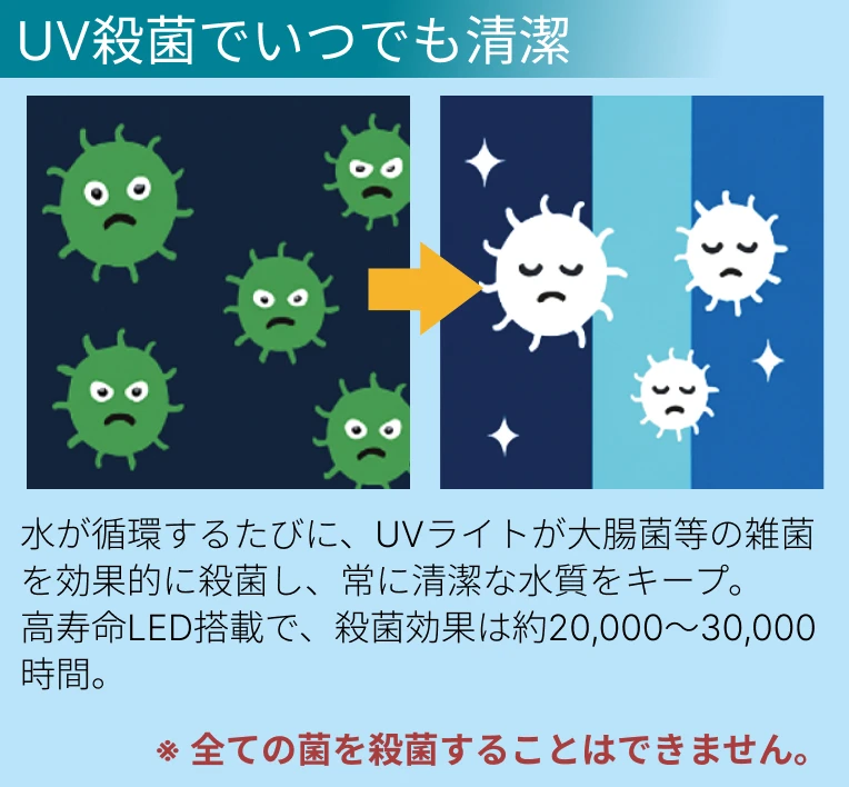 UV殺菌でいつでも清潔
